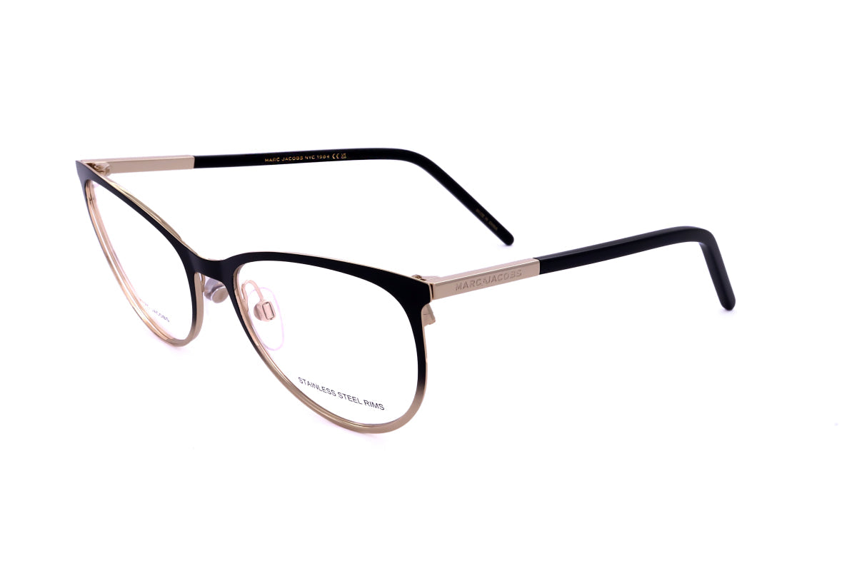 Gafas 54 mm color negro y dorado