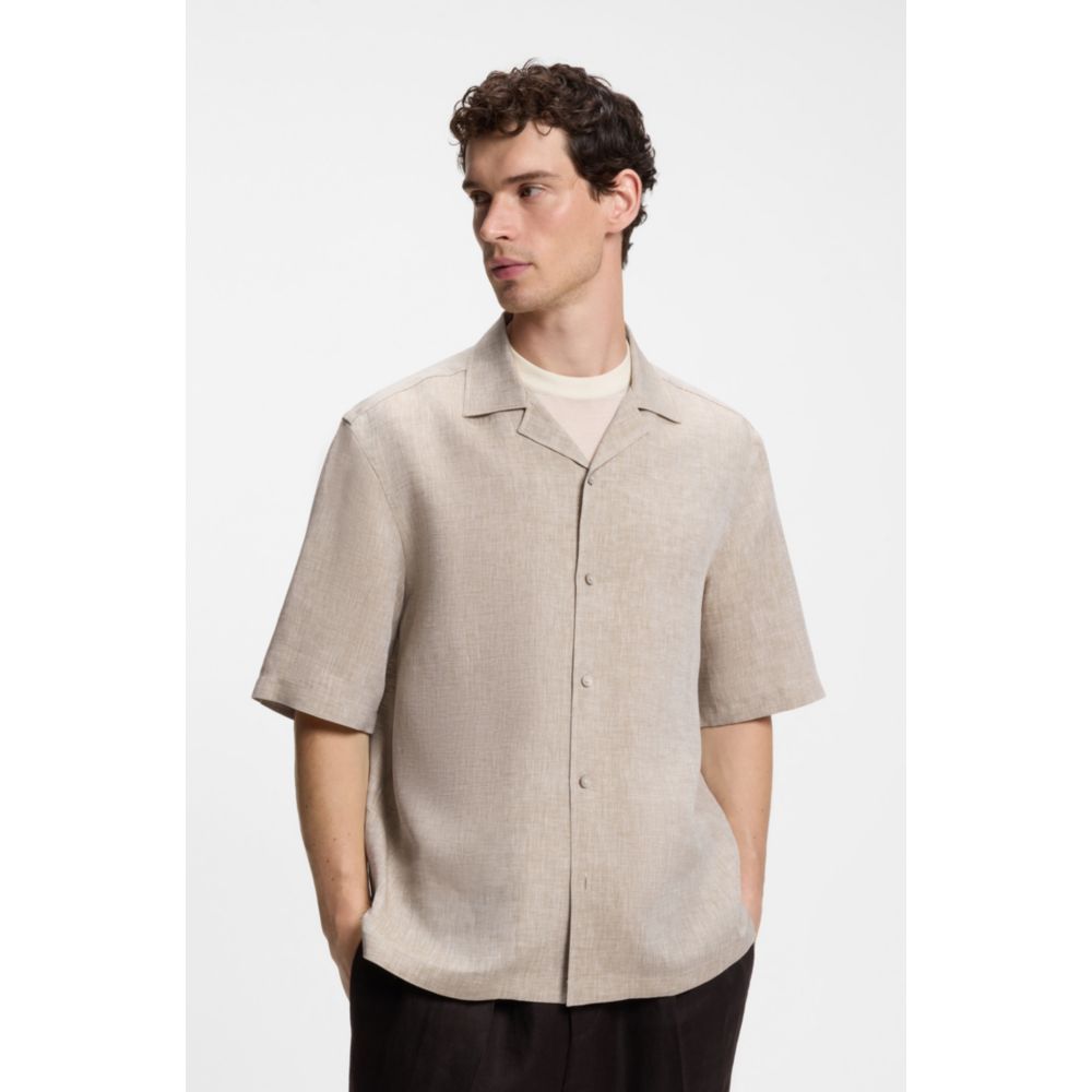 Camisa de lino de corte amplio