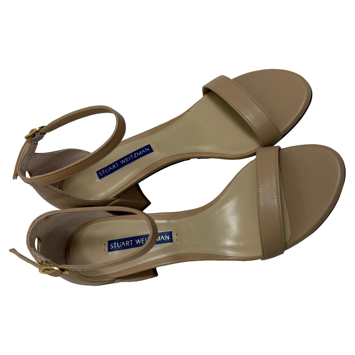 Sandalias de cuero color beige