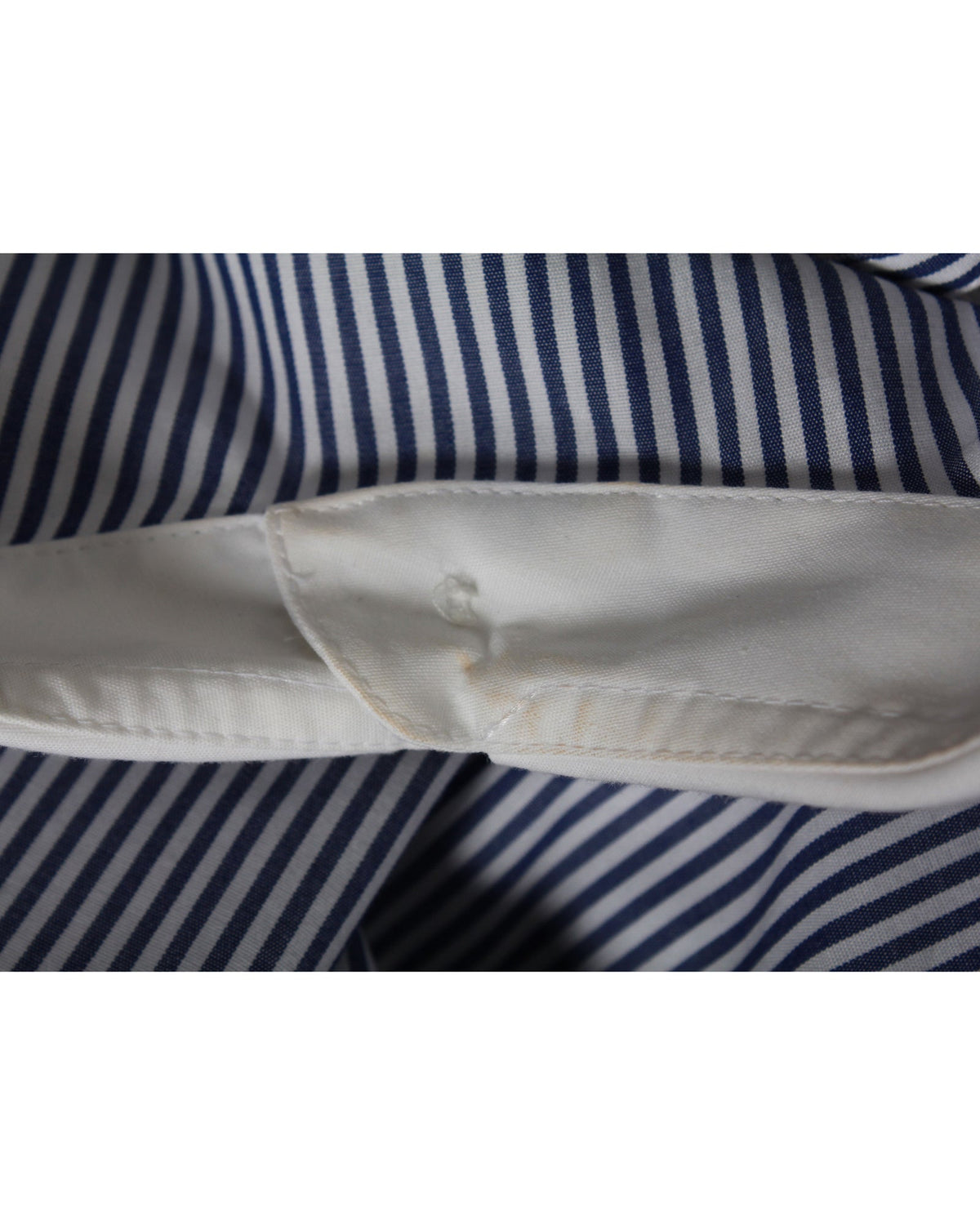 Camisa de algodón a rayas color azul