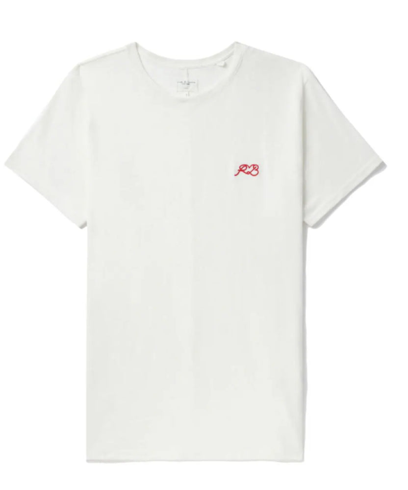 Camiseta de hombre de algodón de manga corta con cuello redondo color marfil
