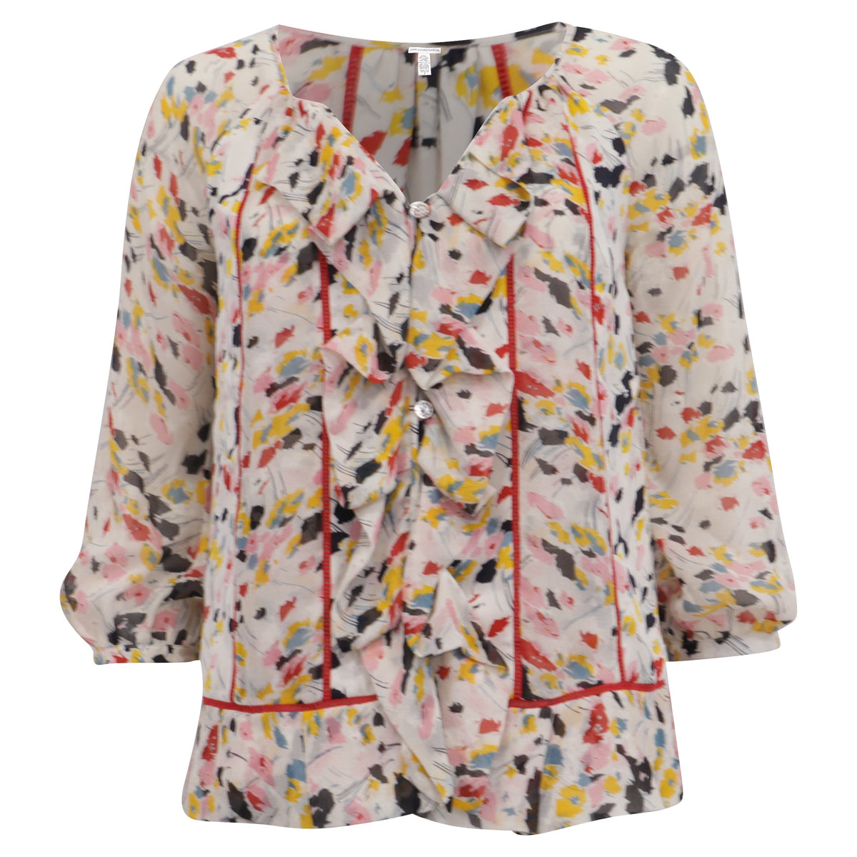 Blusa de seda multicolor