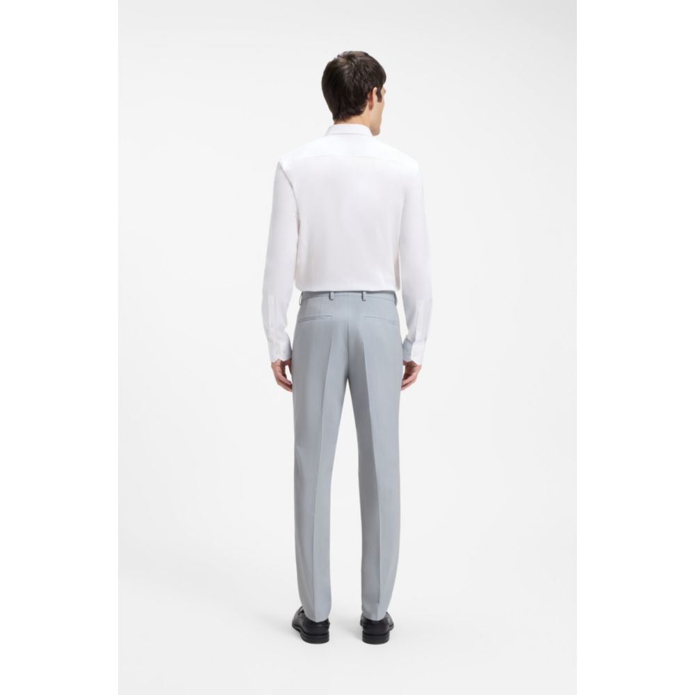 Pantalón de mezcla de lana de corte ajustado