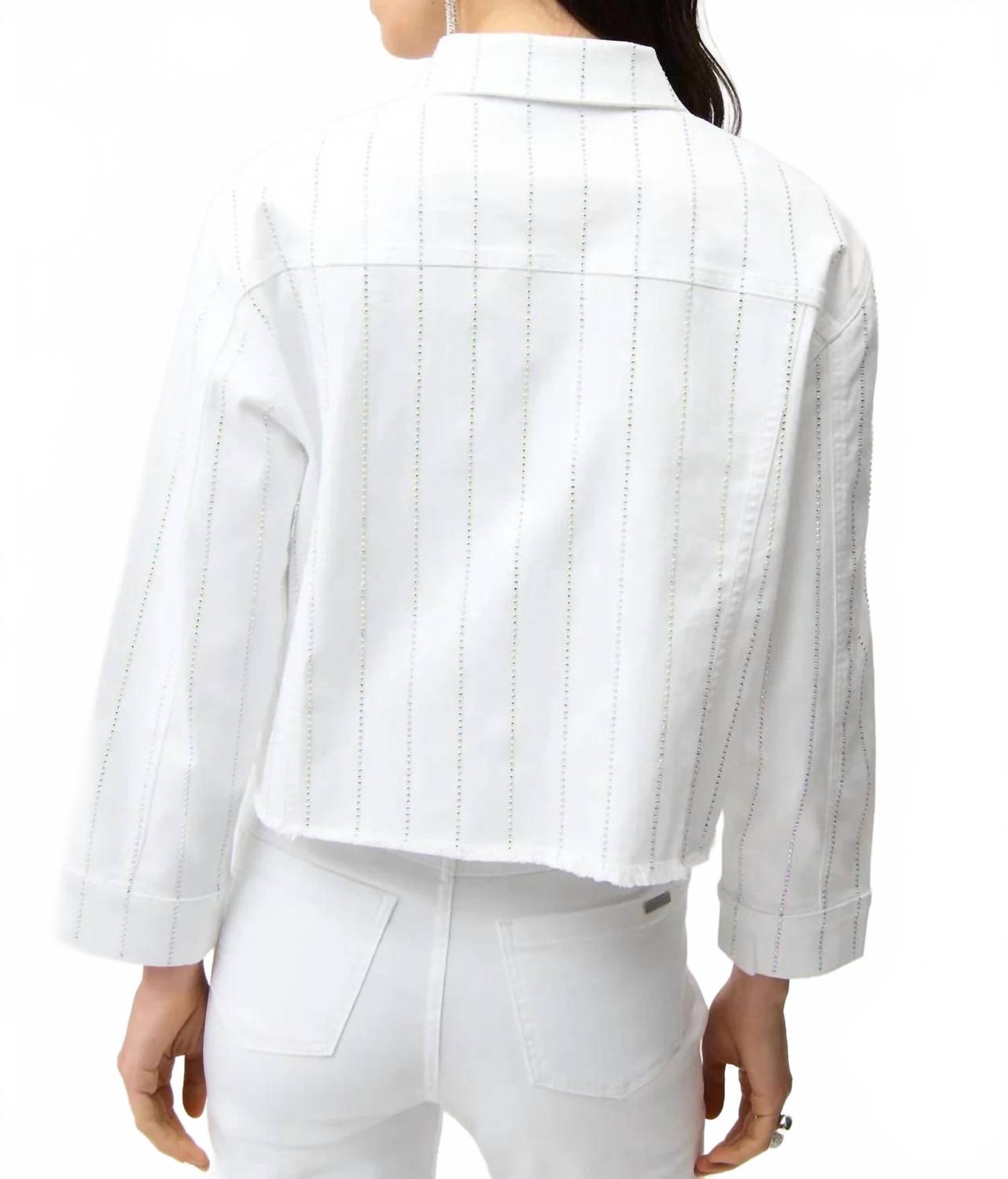 Chaqueta de mezclilla color blanco