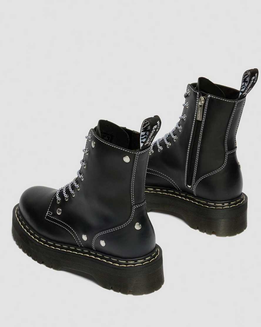 Botas de cuero con plataforma