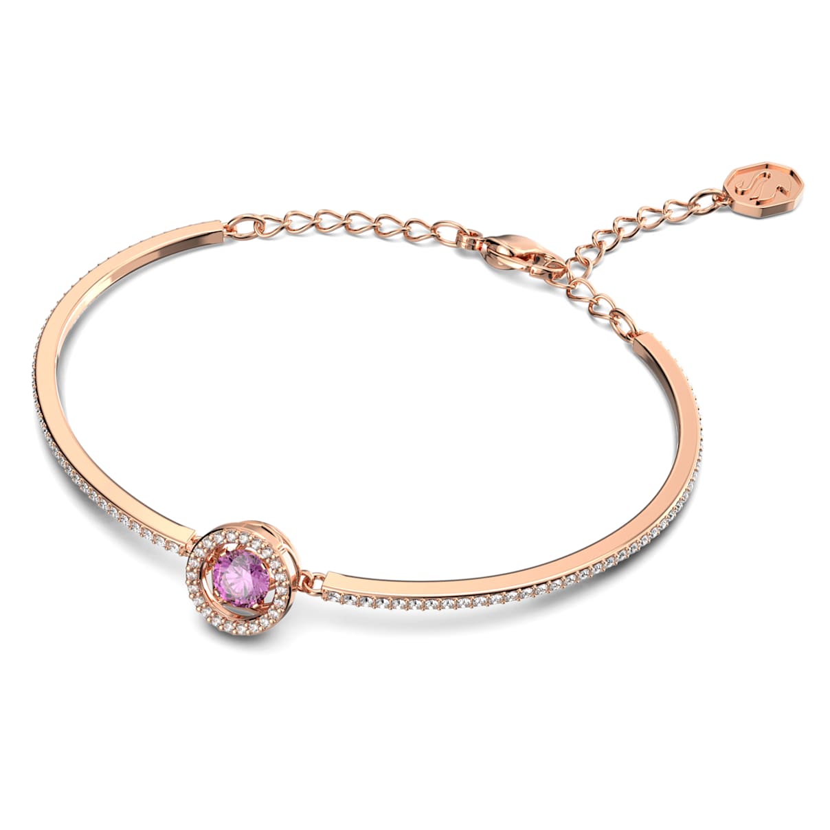 Pulsera color oro rosa y violeta