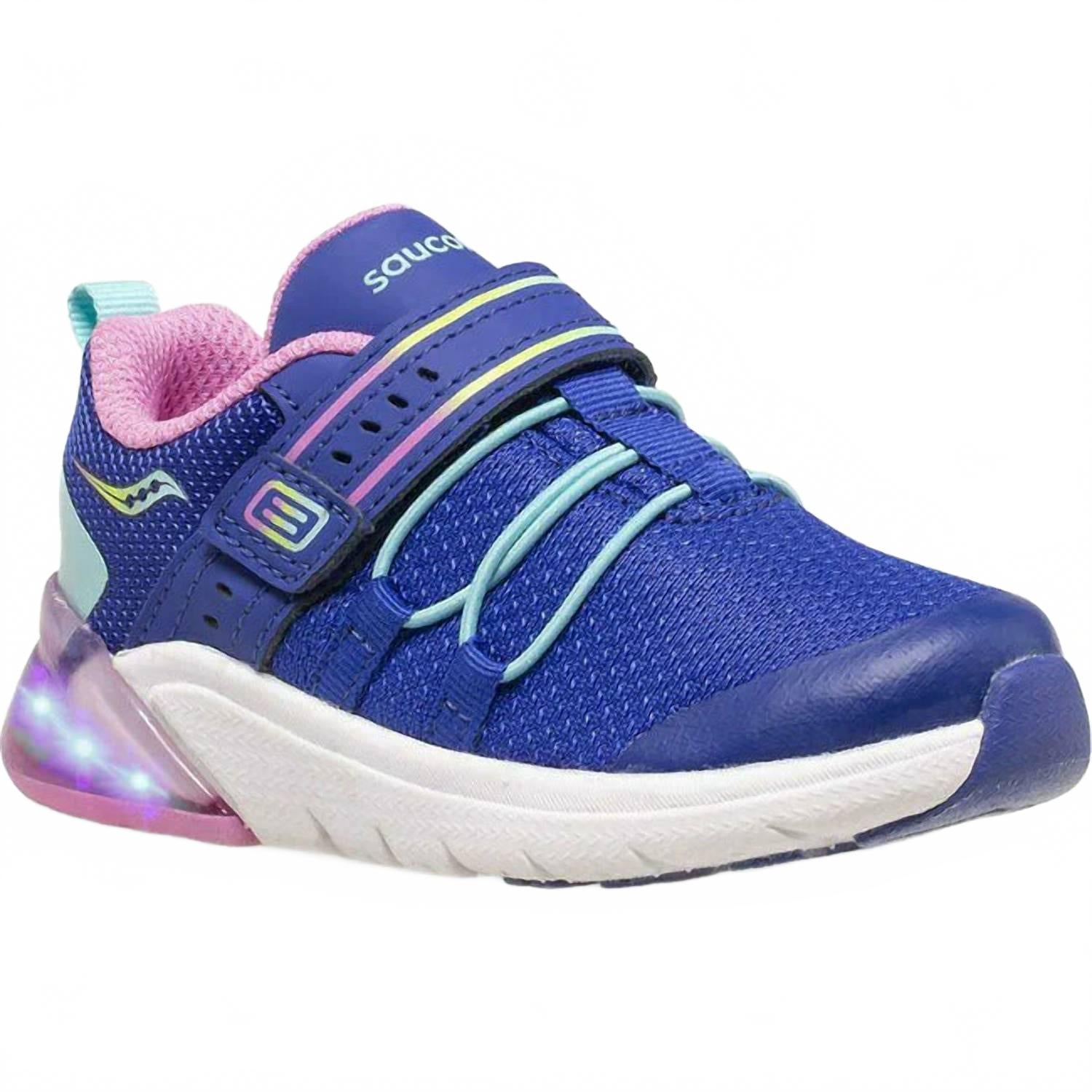 Tenis para niña color azul marino y rosado