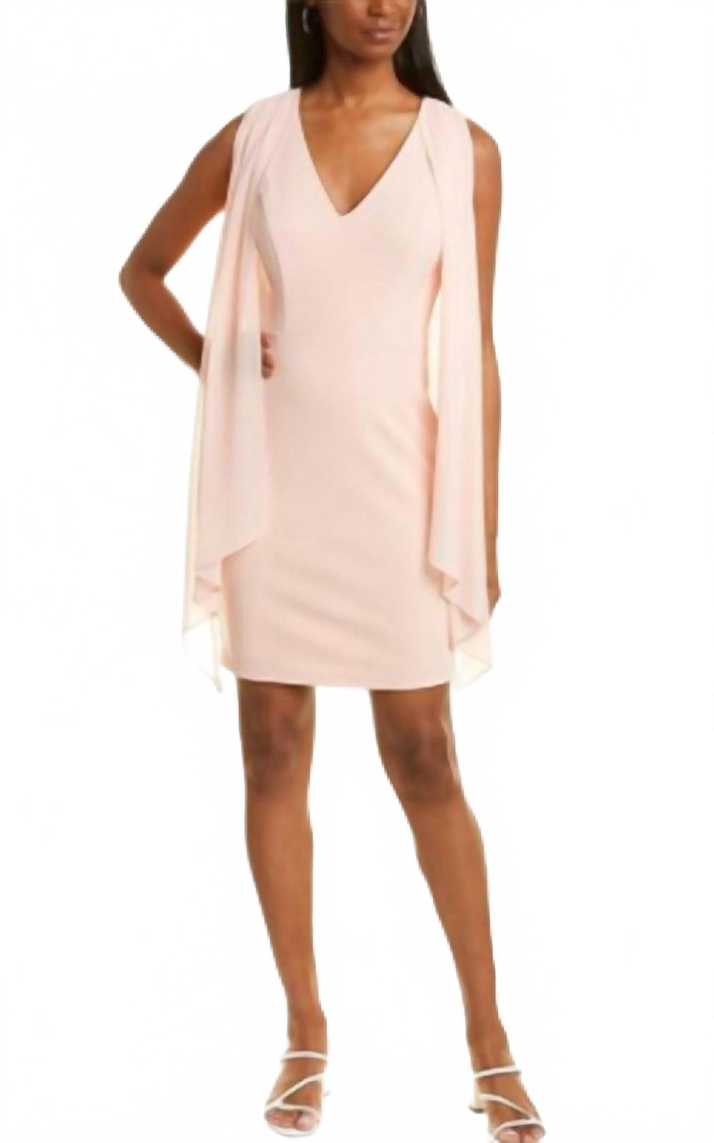 Vestido midi color rosado