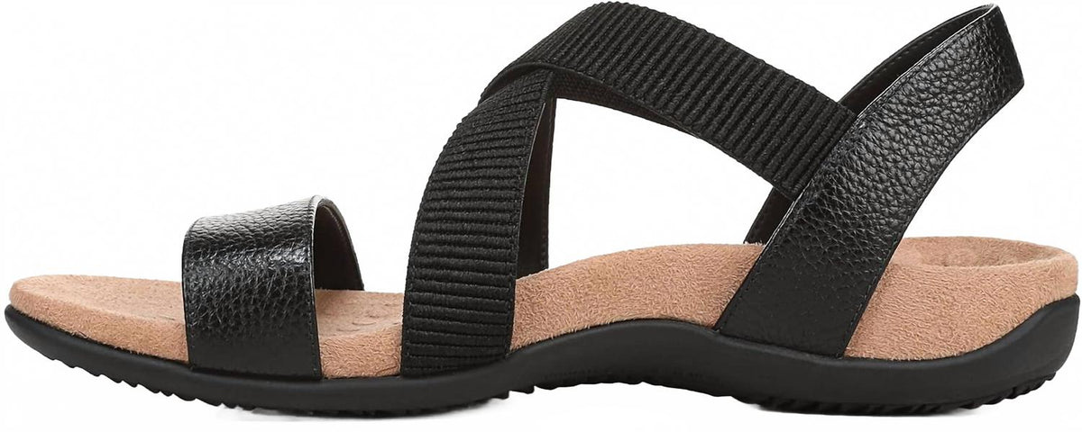 Sandalias de mujer de cuero color negro