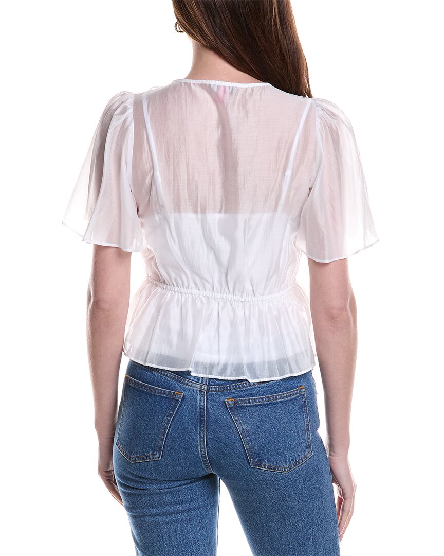 Camisa con cuello en V con boleros