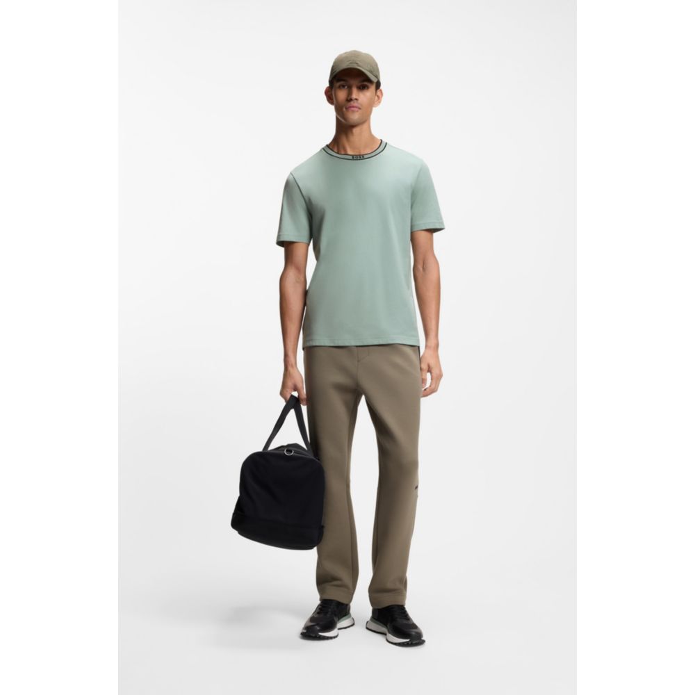 Camiseta de algodón con cuello redondo