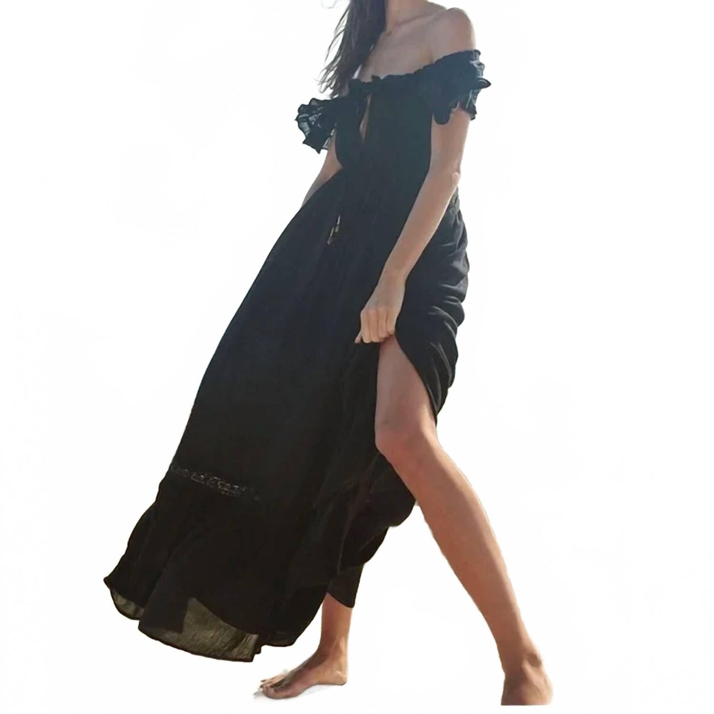 Vestido de mujer largo color negro