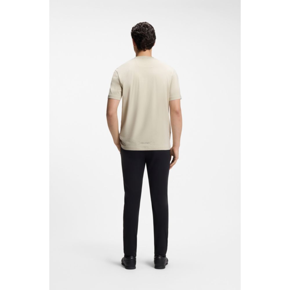 Camiseta de mezcla de algodón de corte amplio