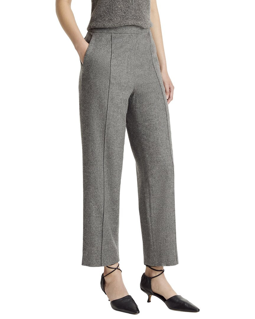Pantalón de mezcla de lana de tiro medio