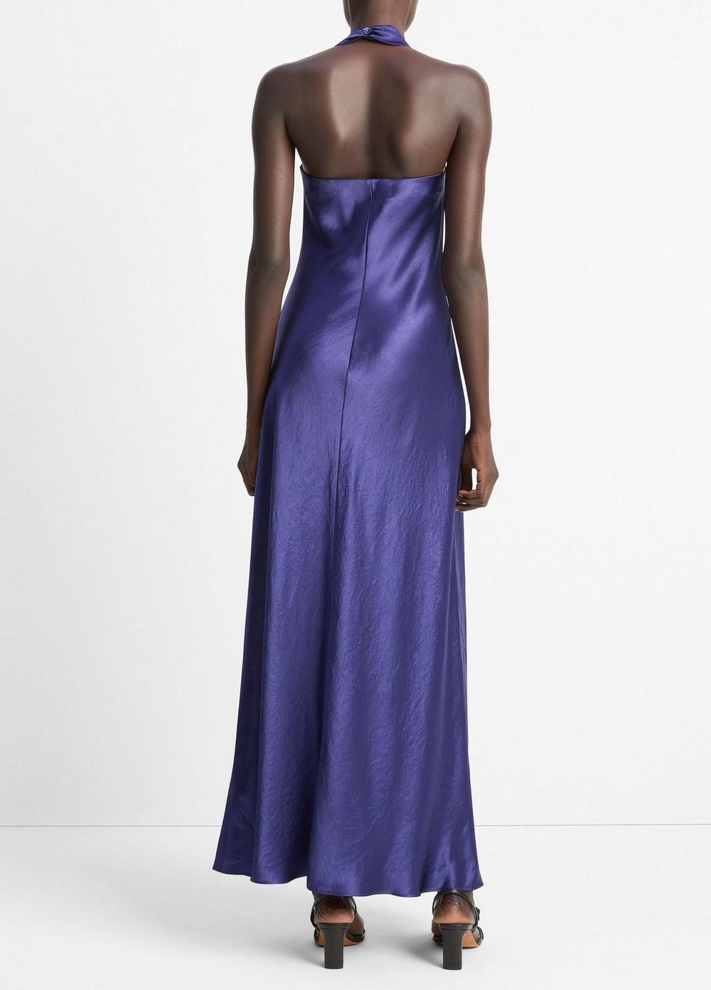 Vestido de satén largo