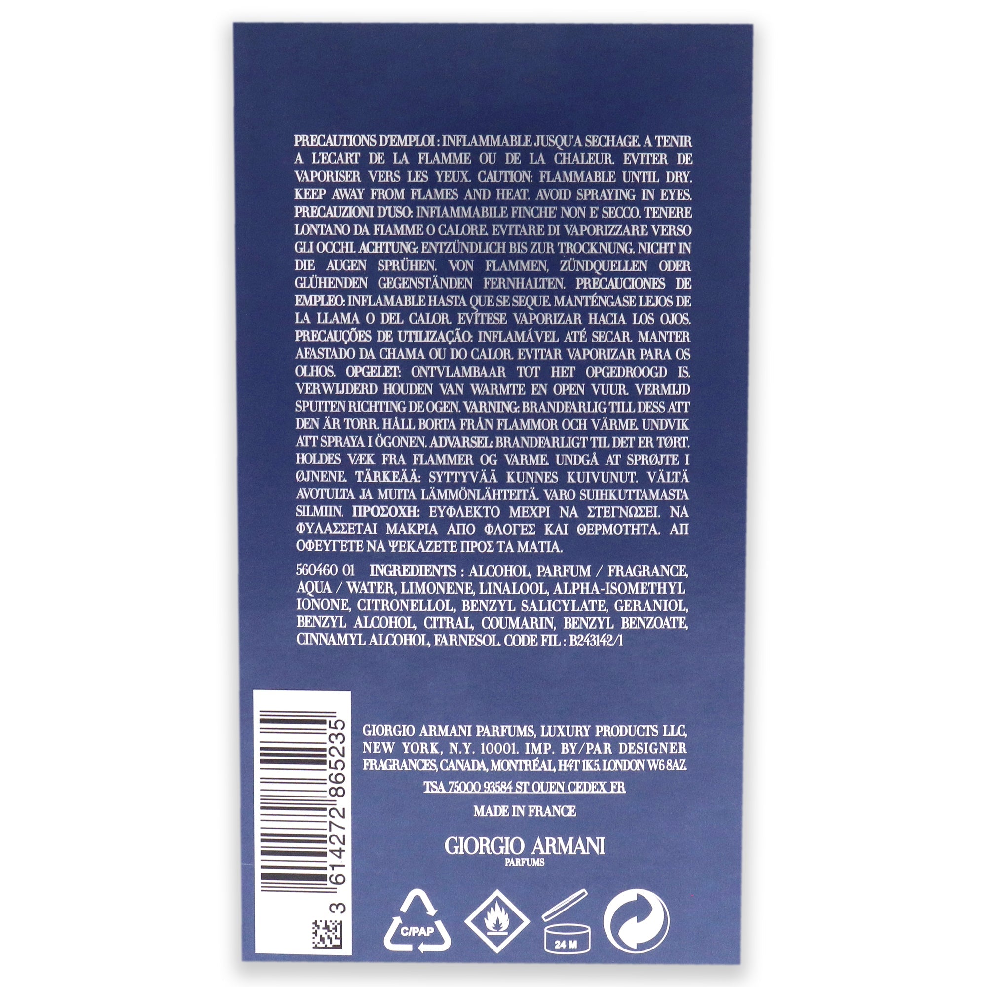 Perfume de hombre eau de parfum 4,2 oz