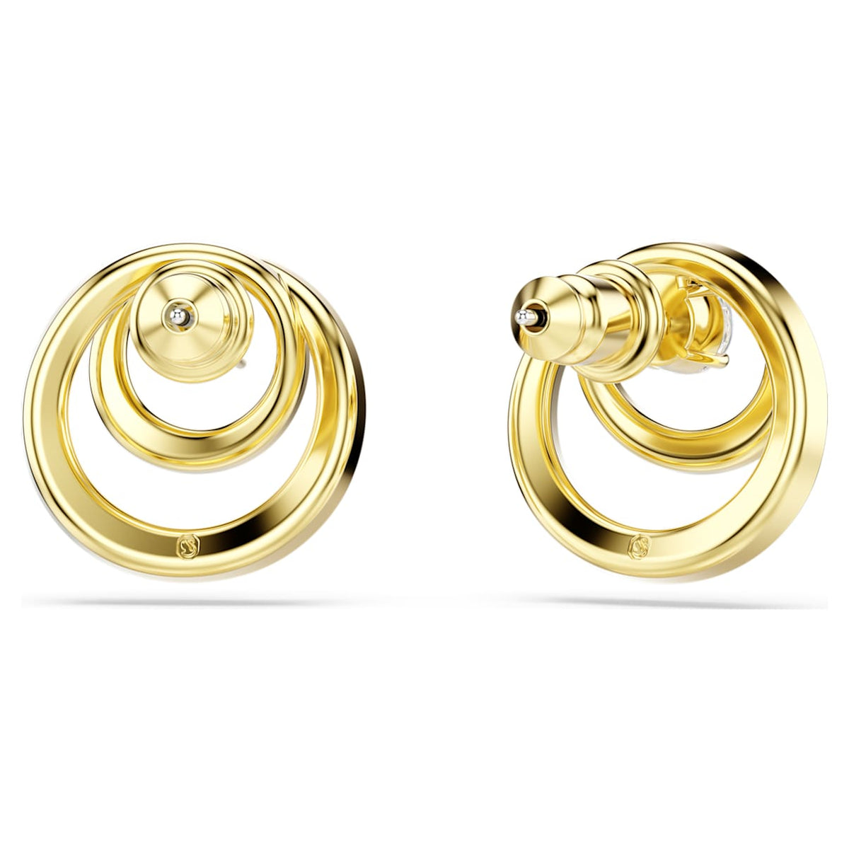 Aretes color blanco y dorado