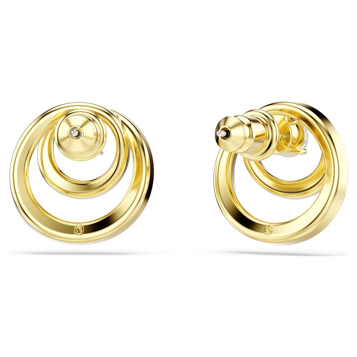 Aretes color blanco y dorado