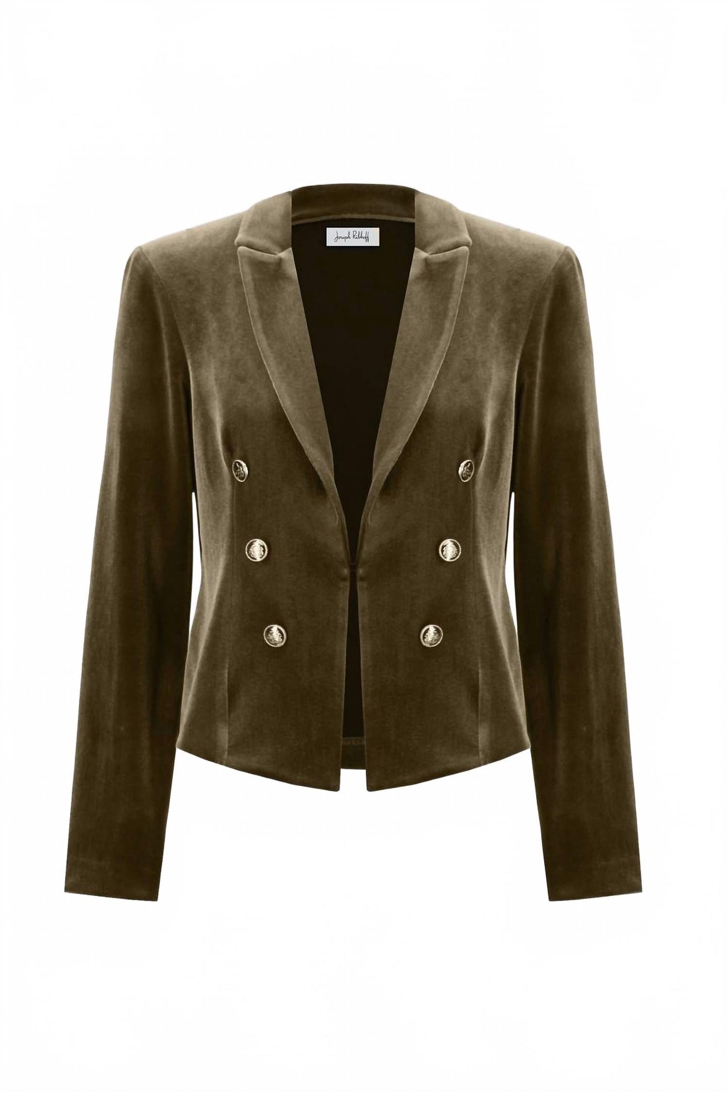 Blazer de terciopelo color caqui