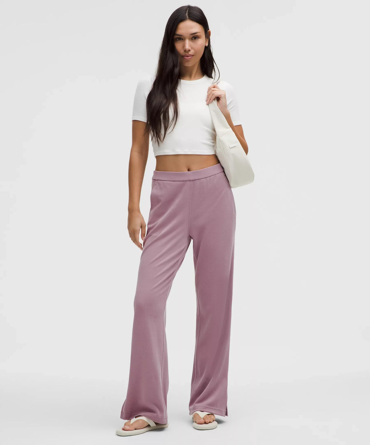 Pantalón de pierna ancha de tiro alto