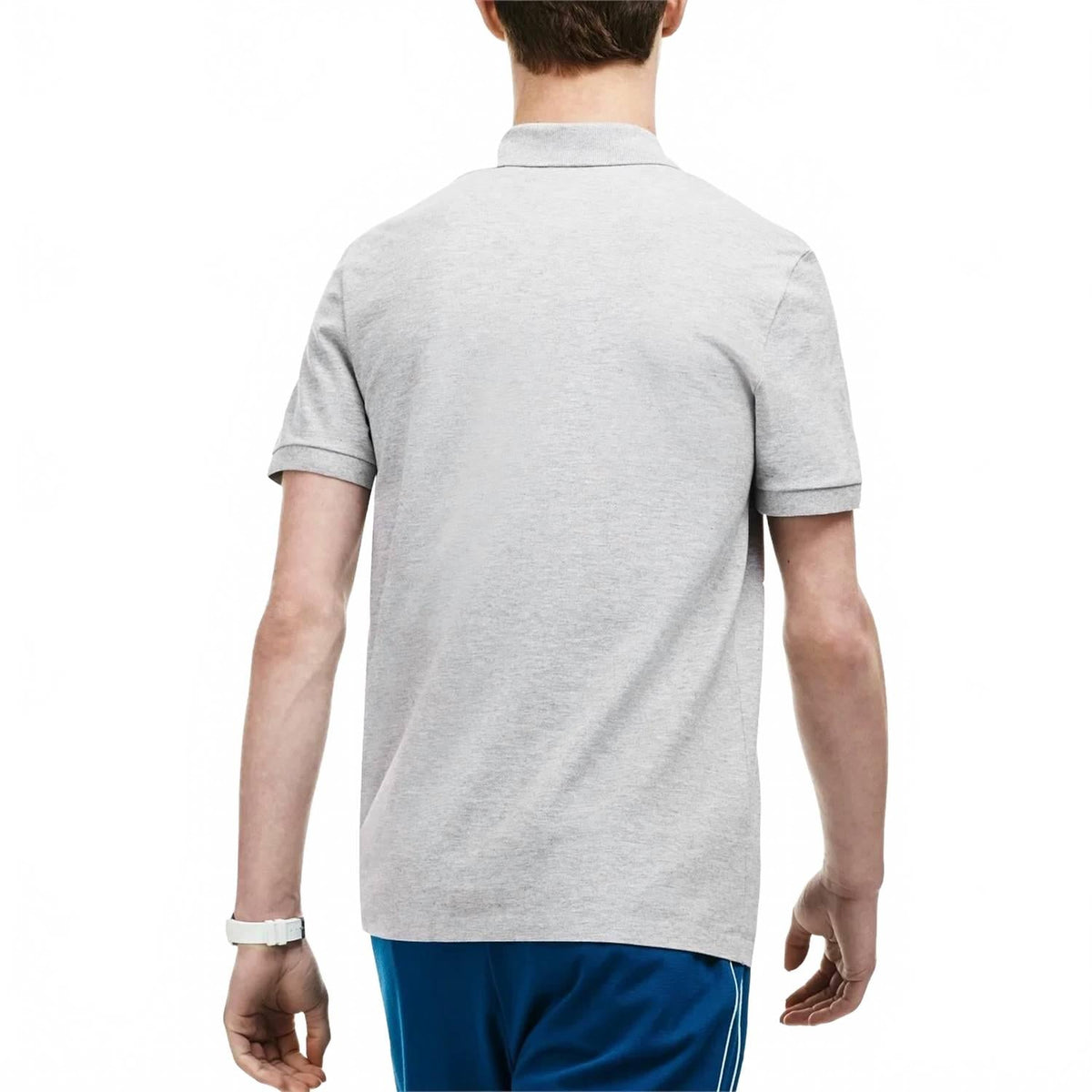 Polo de hombre de corte ajustado color plateado