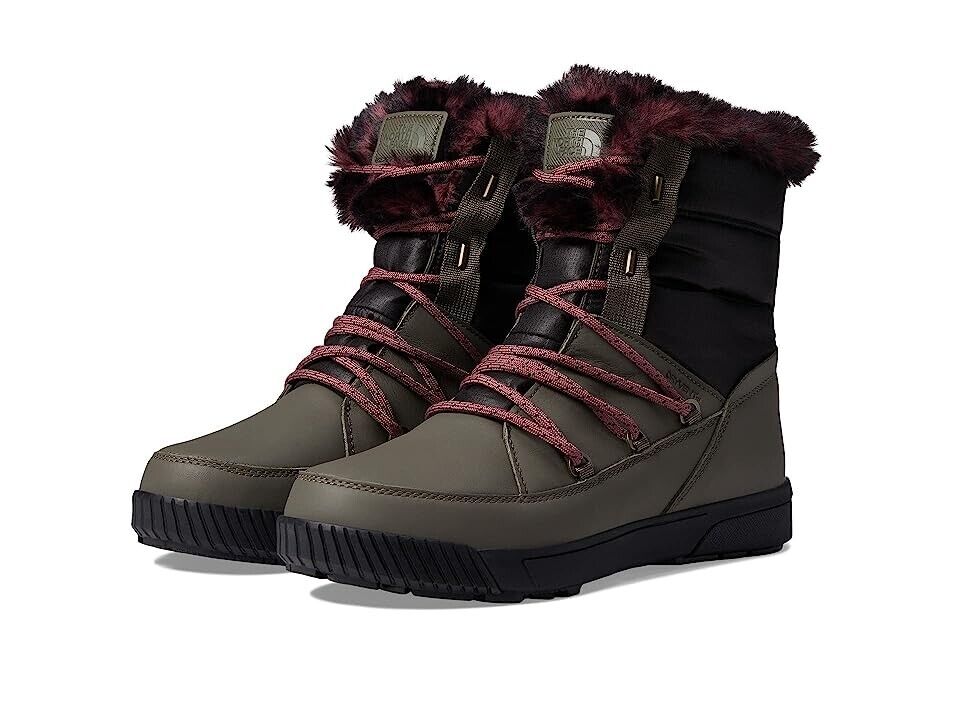 Botas de mujer impermeables color verde y taupe