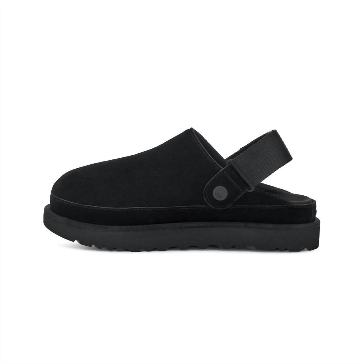 Zuecos de mujer de gamuza color negro