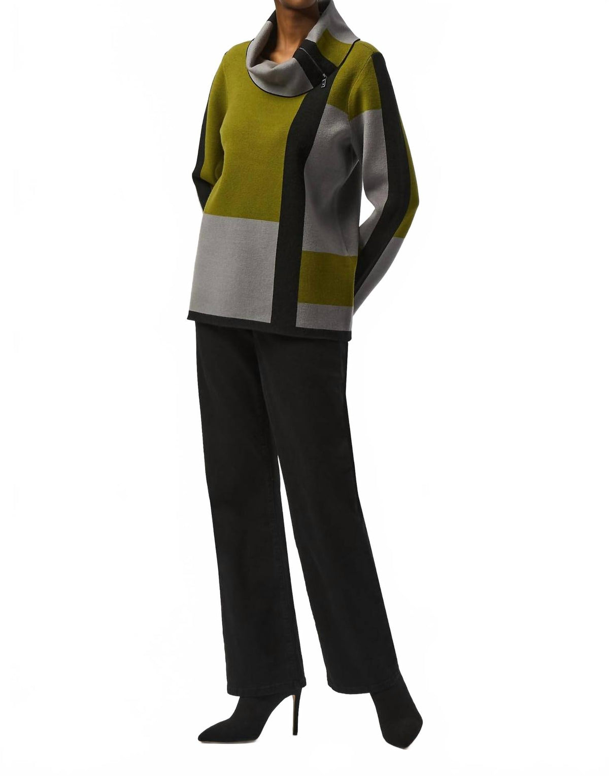 Top color negro y gris