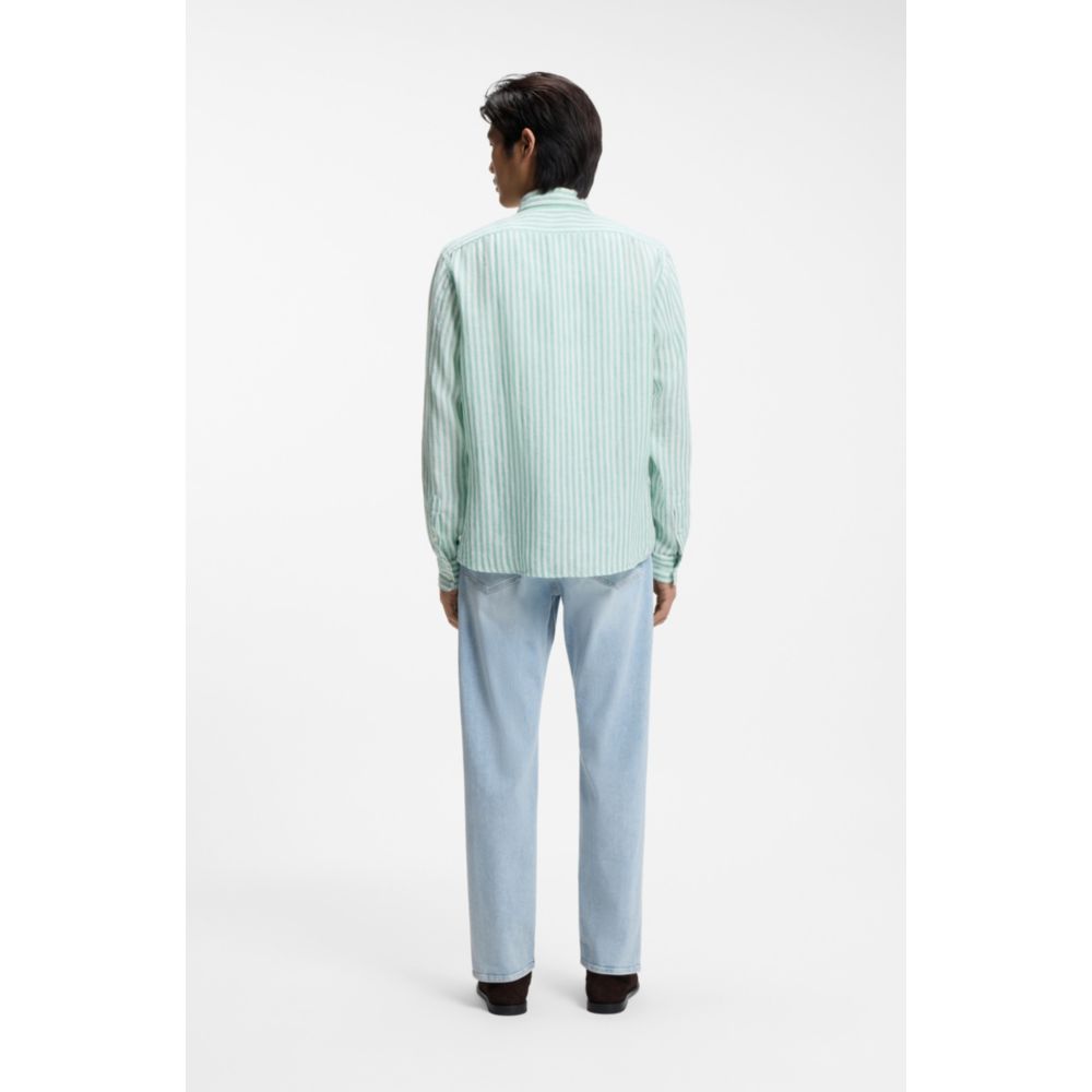 Camisa de lino a rayas