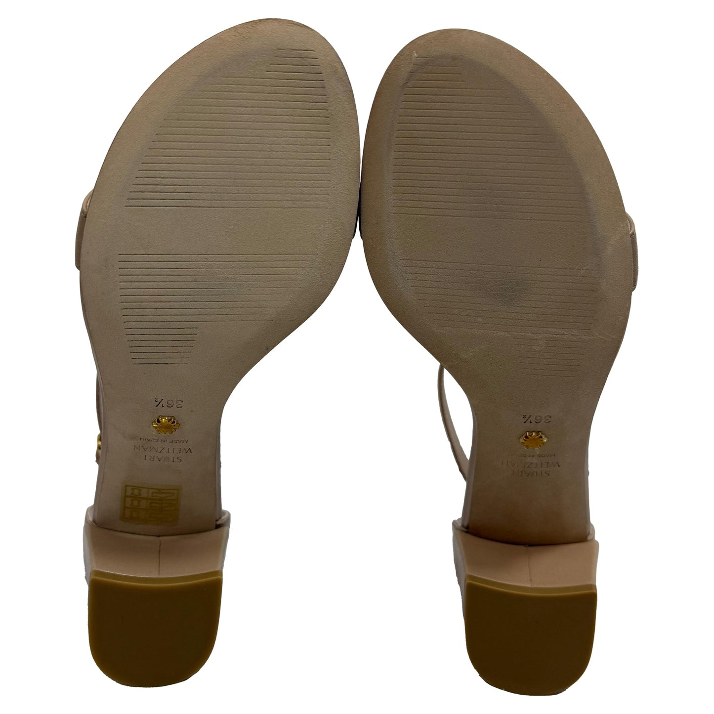 Sandalias de cuero color beige