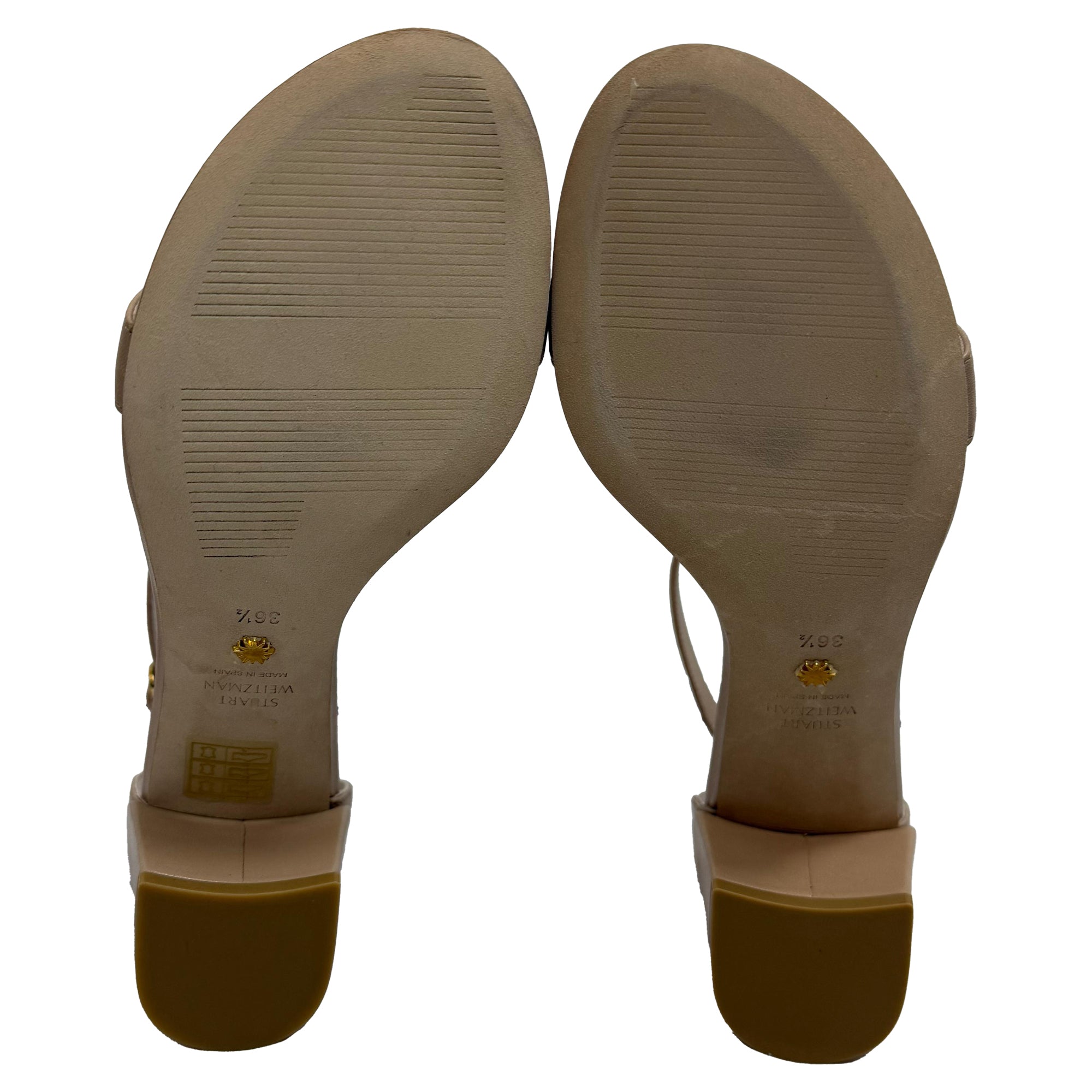 Sandalias de cuero color beige