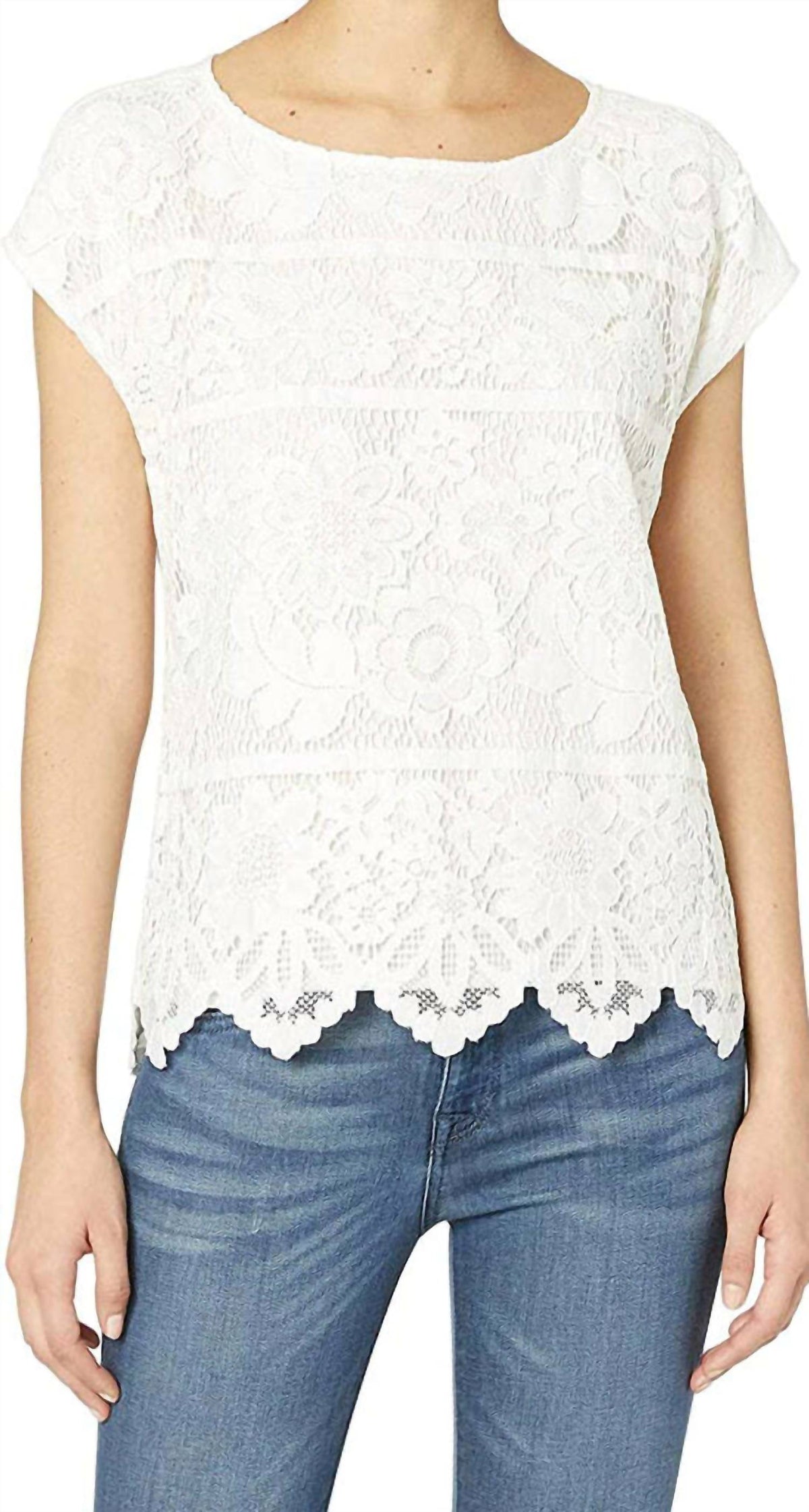 Blusa de mujer a rayas color marfil
