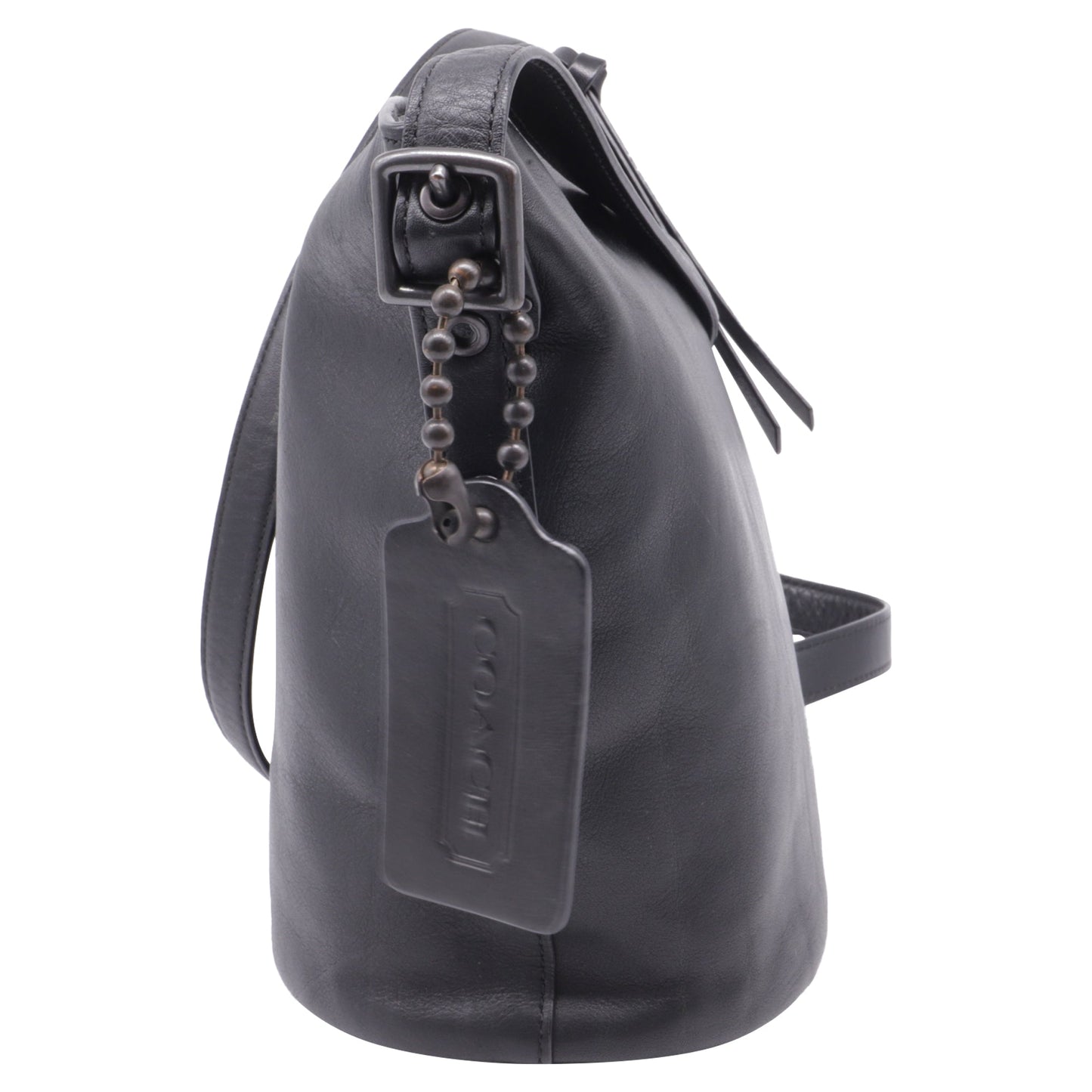 Bolso de viaje de cuero color negro