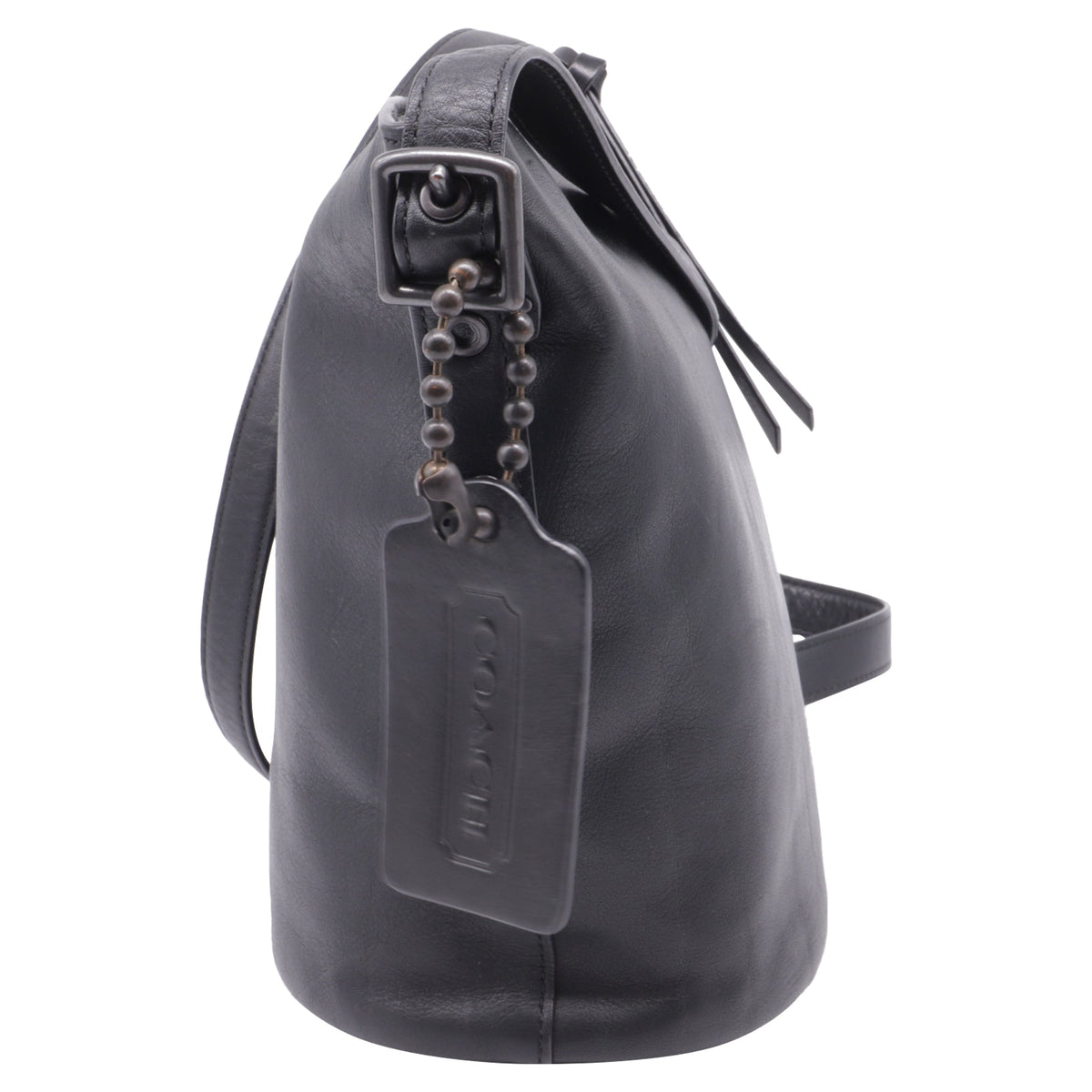 Bolso de viaje de cuero color negro