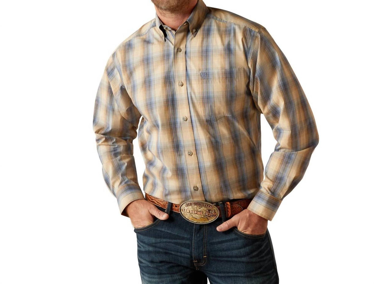 Camisa de hombre color caqui