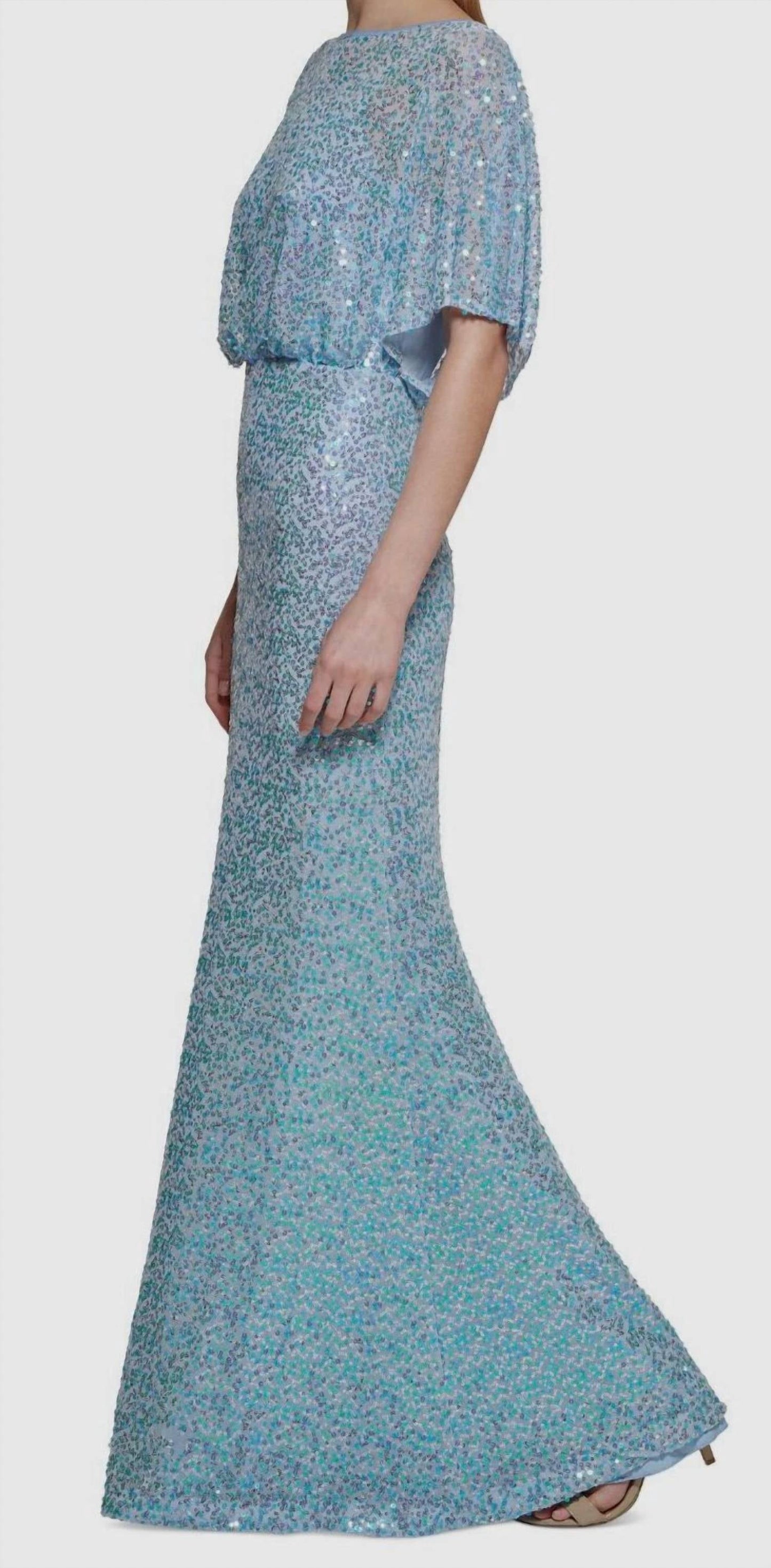 Vestido con lentejuelas color azul