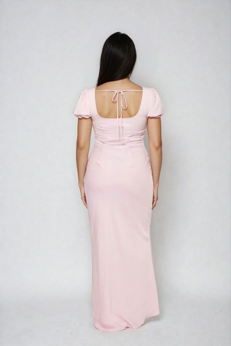 Vestido de satén largo