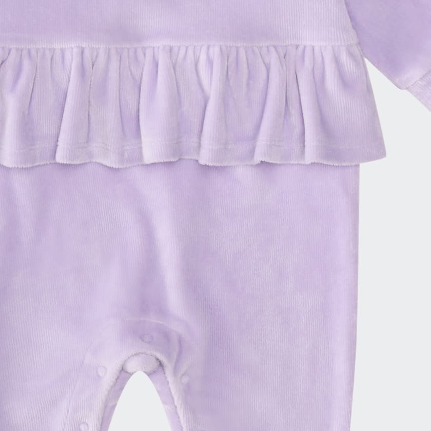 Enterizo infantil de terciopelo con boleros