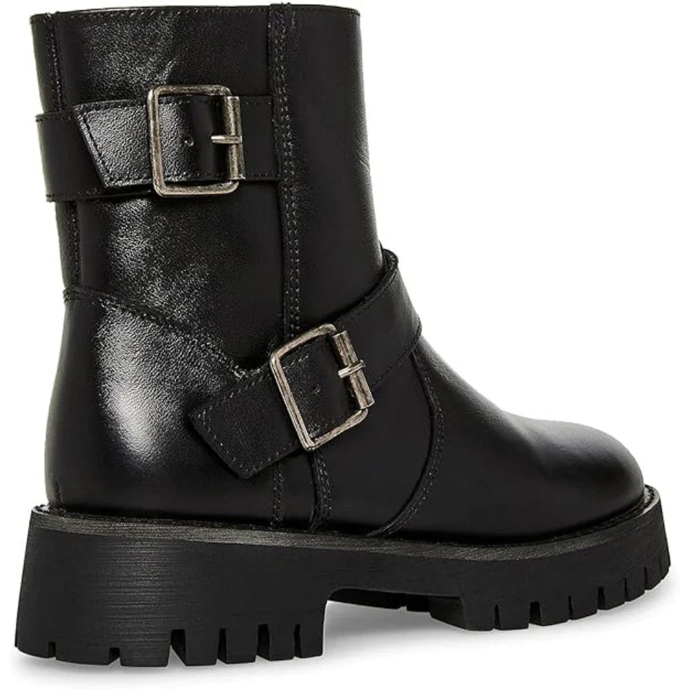 Botines de mujer de cuero color negro