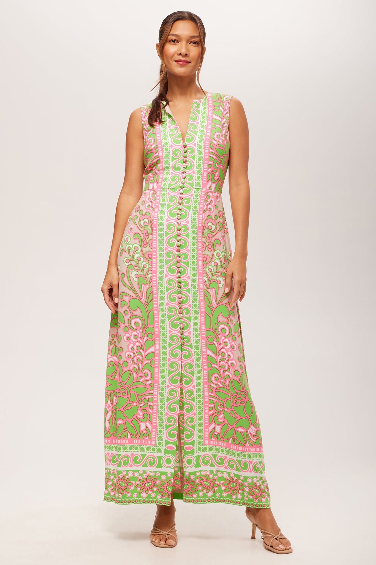Vestido midi sin mangas