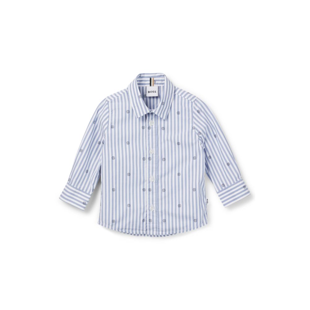 Camisa infantil de algodón a rayas