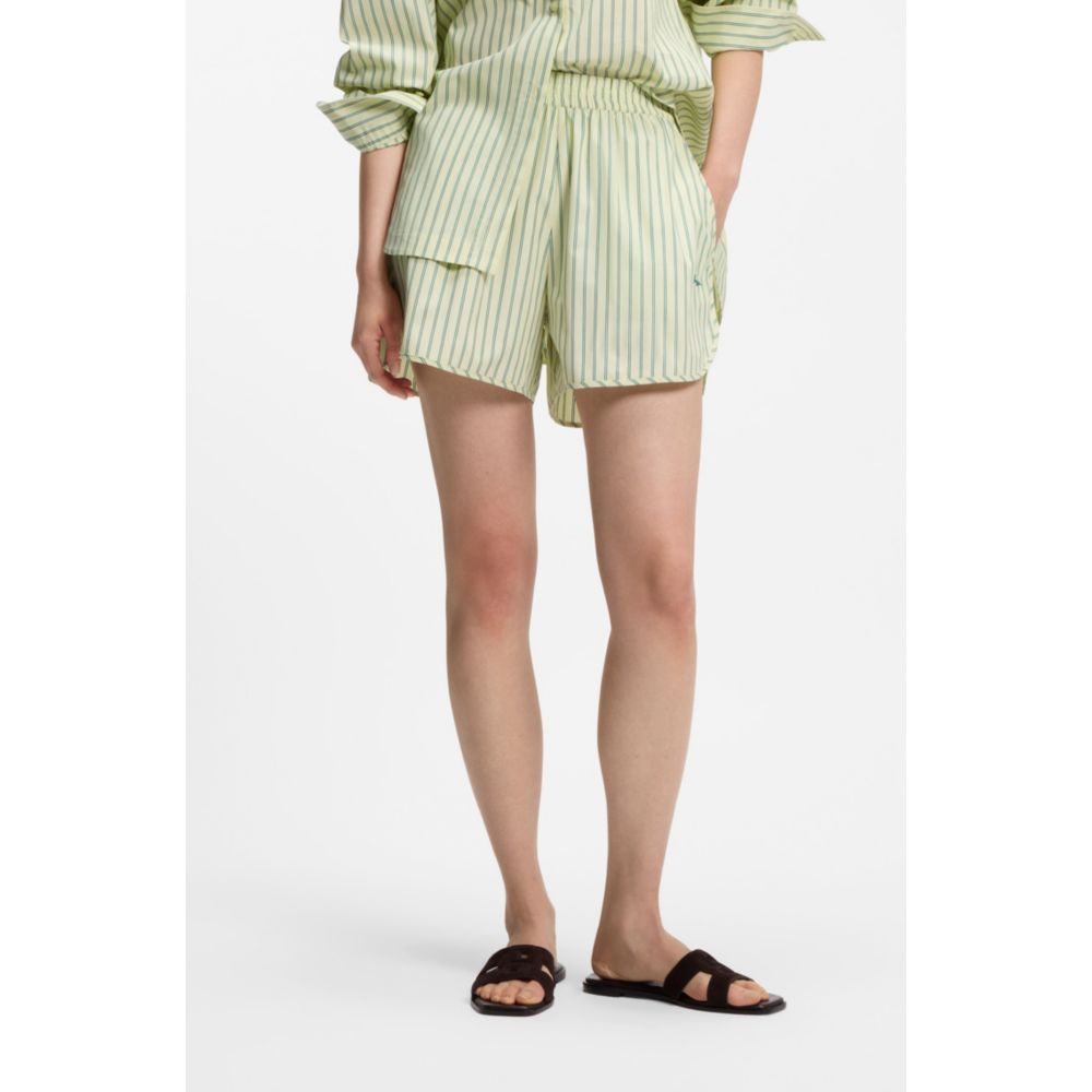 Short de algodón a rayas