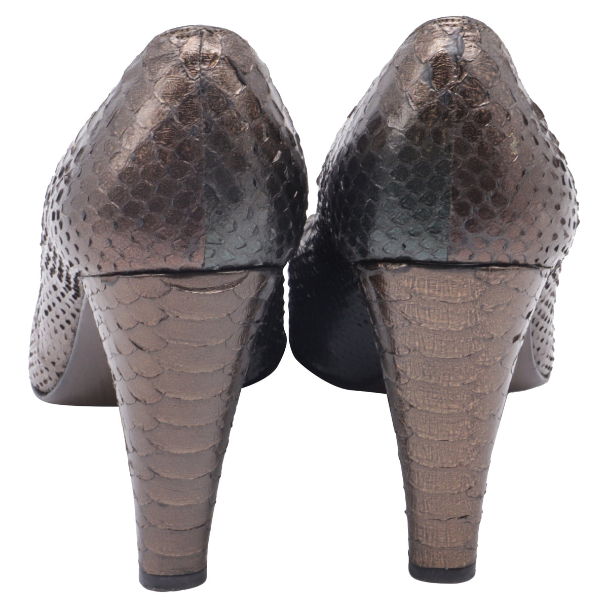 Tacones de cuero color café