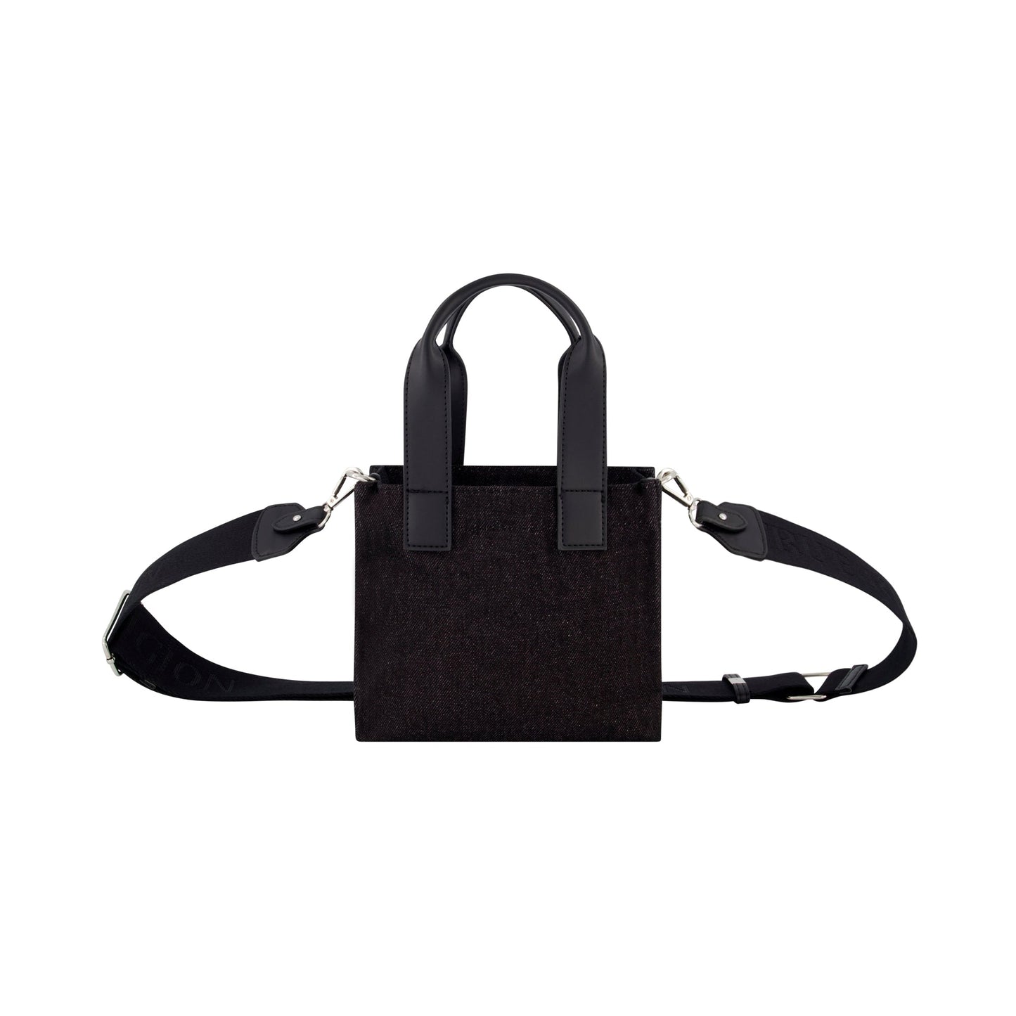 Bolso tote de mezclilla color negro