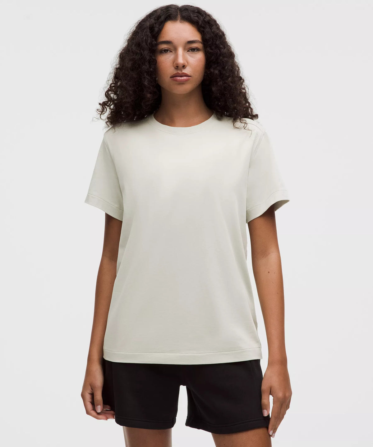 Camiseta de algodón con cuello redondo