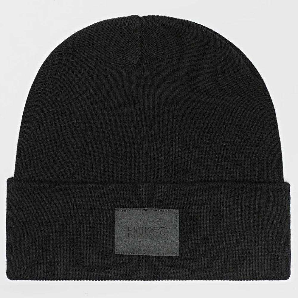 Gorro tejido de hombre de algodón color negro