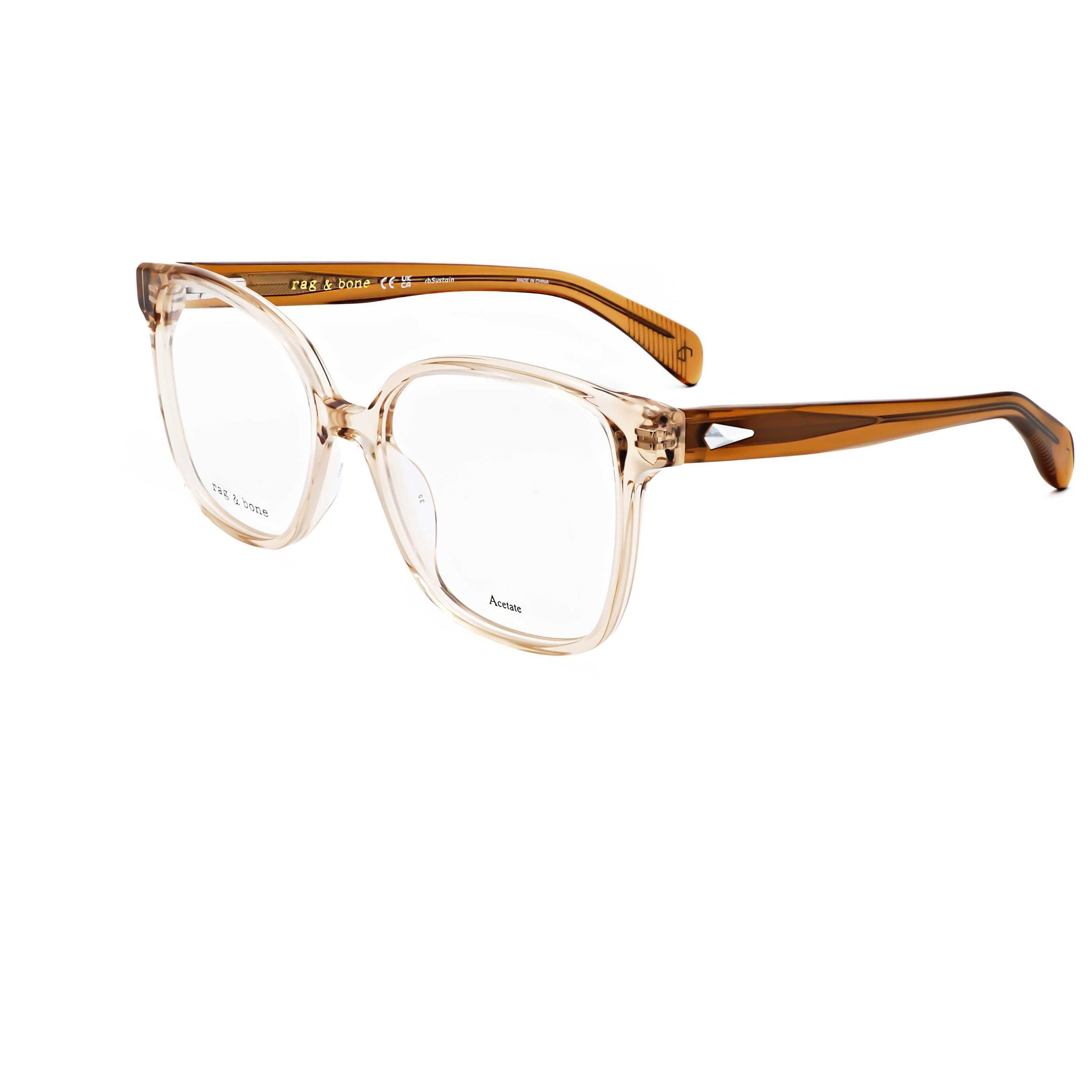 Montura para gafas de mujer 54 mm color beige