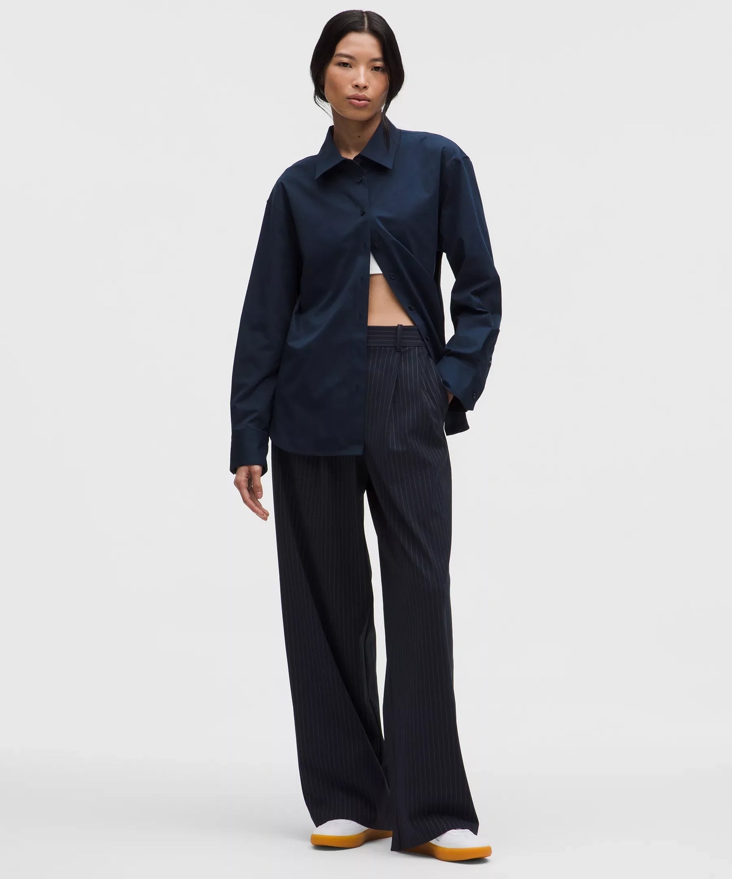 Pantalón de pierna ancha de tiro alto