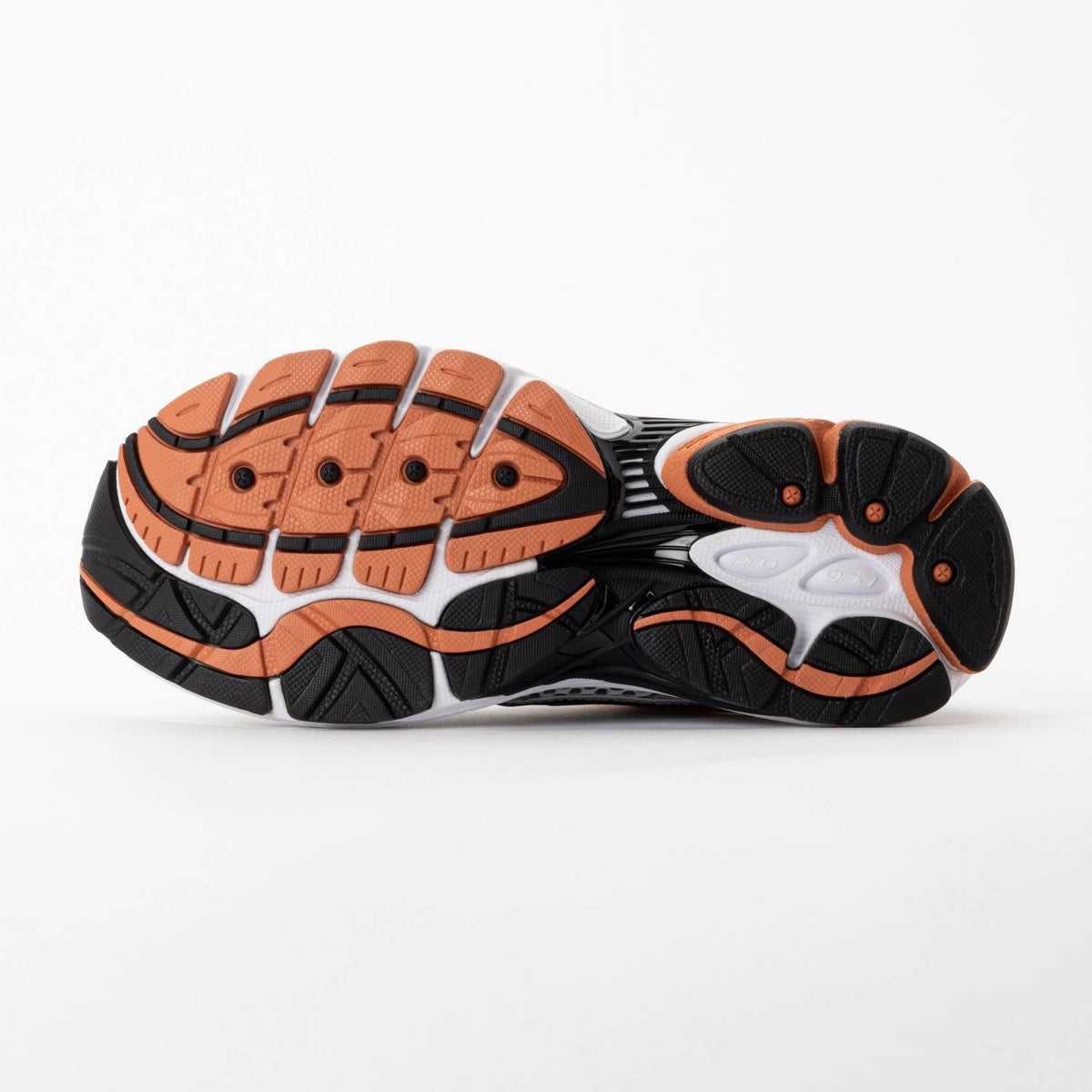 Tenis para correr unisex color naranja y plateado