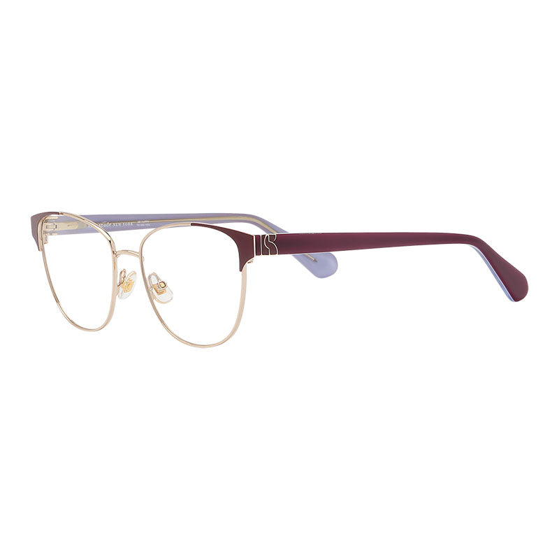 Gafas 52 mm color vinotinto y dorado